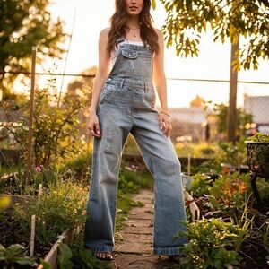 Silver Jeans Women's Light Blue Denim Overalls